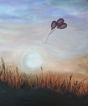 Odcházení, olej na plátně, 2024